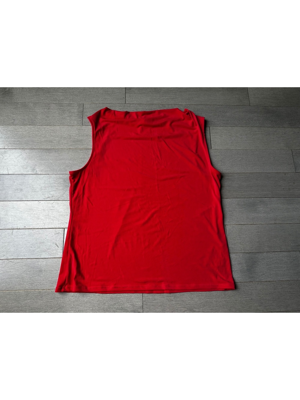Women’s George Ladies Red Stretch Sleeveless Top Blouse Office Size L (12/14)